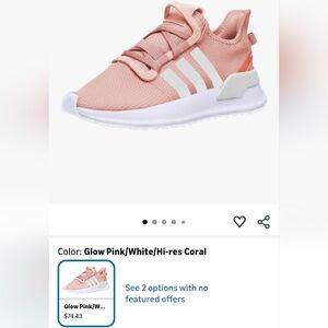 Adidas Pink Sneakers Tennis Shoes Kids US 4.5/ Women 36.6